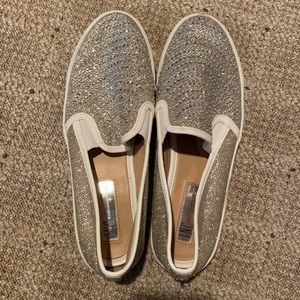 Bedazzled slip on sneakers